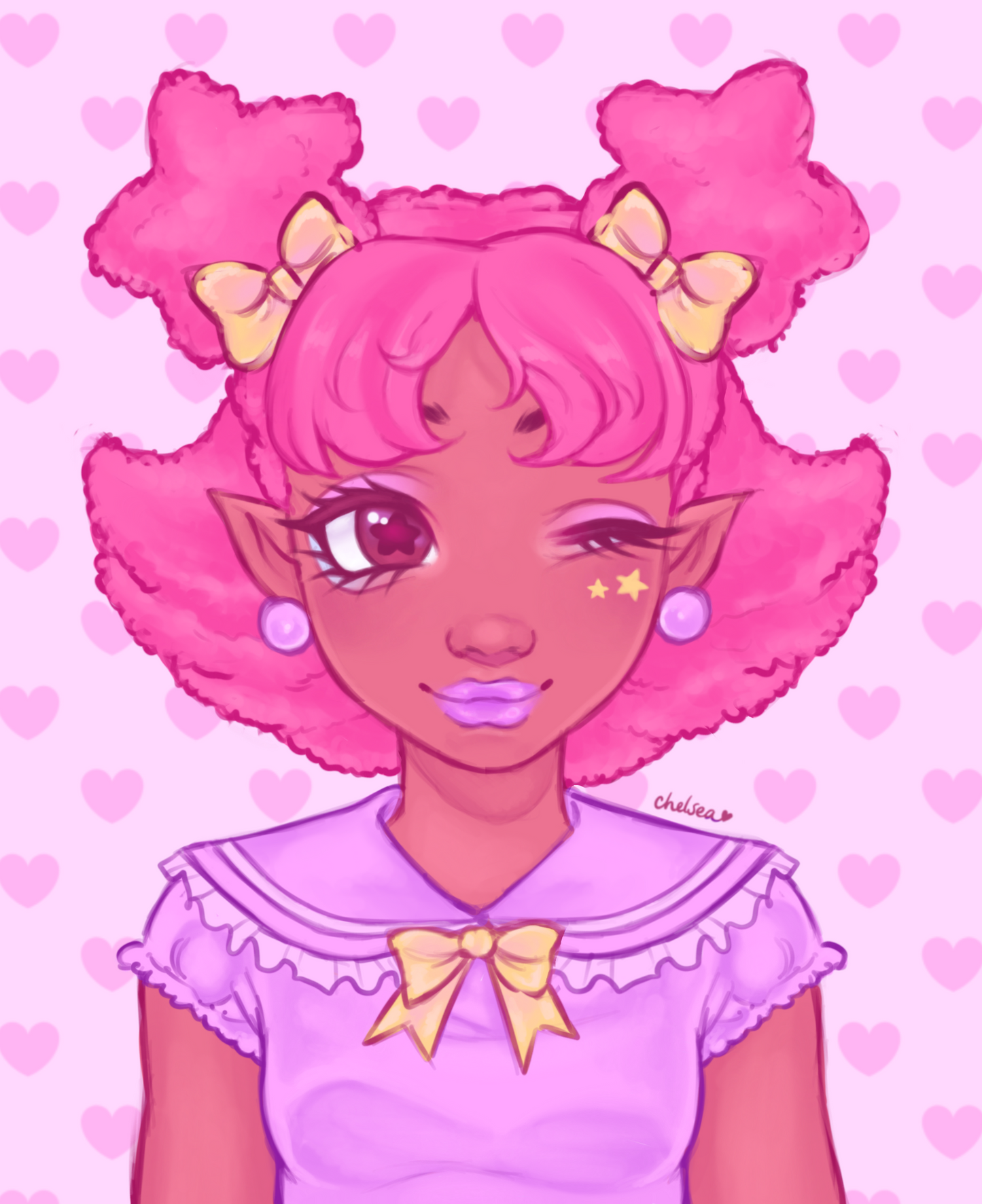 Kawaii Shimmery A5 Art Print