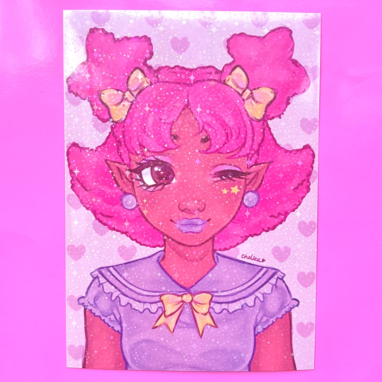 Kawaii Shimmery A5 Art Print