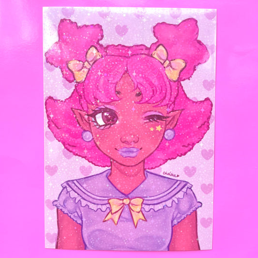 Kawaii Shimmery A5 Art Print
