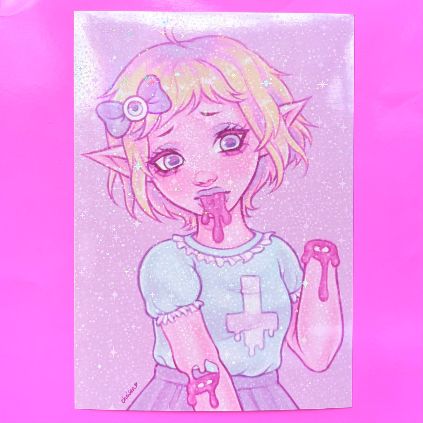 Kawaii Gooey Shimmery A5 Art Print