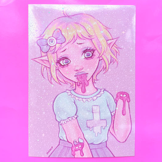 Kawaii Gooey Shimmery A5 Art Print